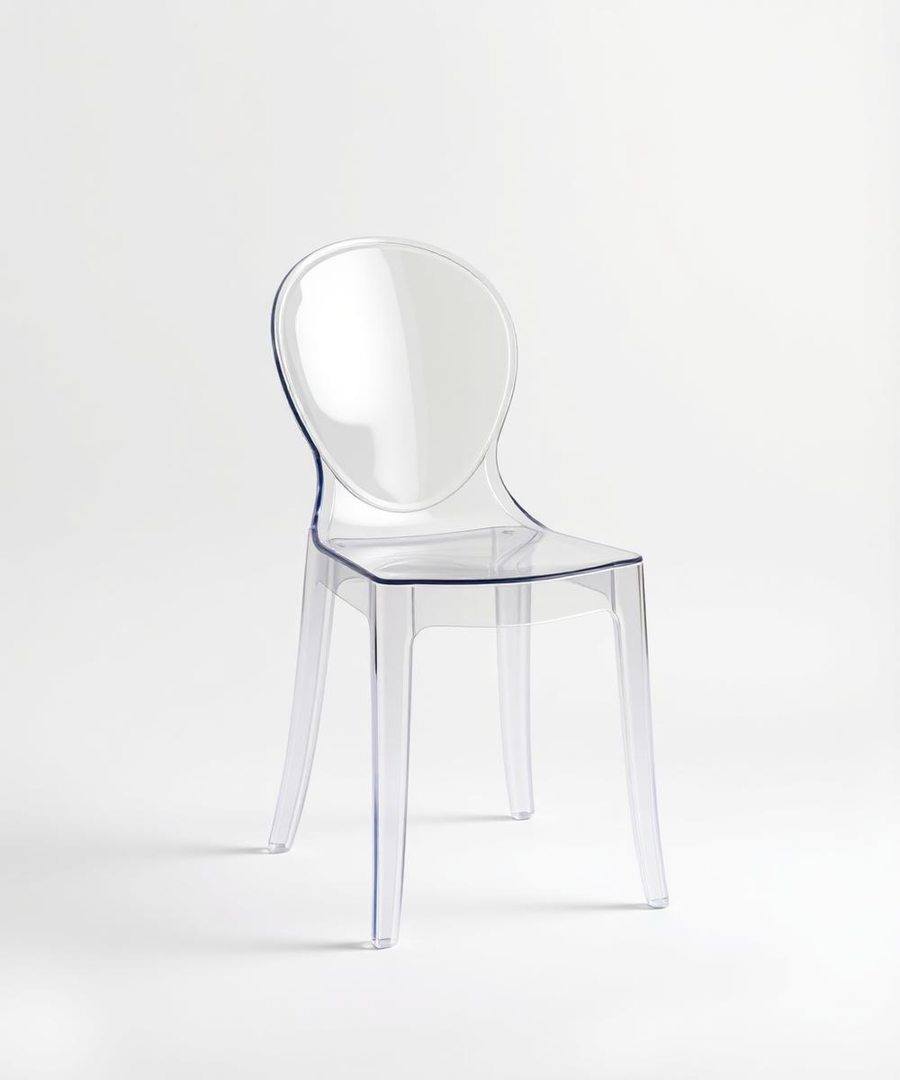 Chaise Napoléon transparente en polycarbonate